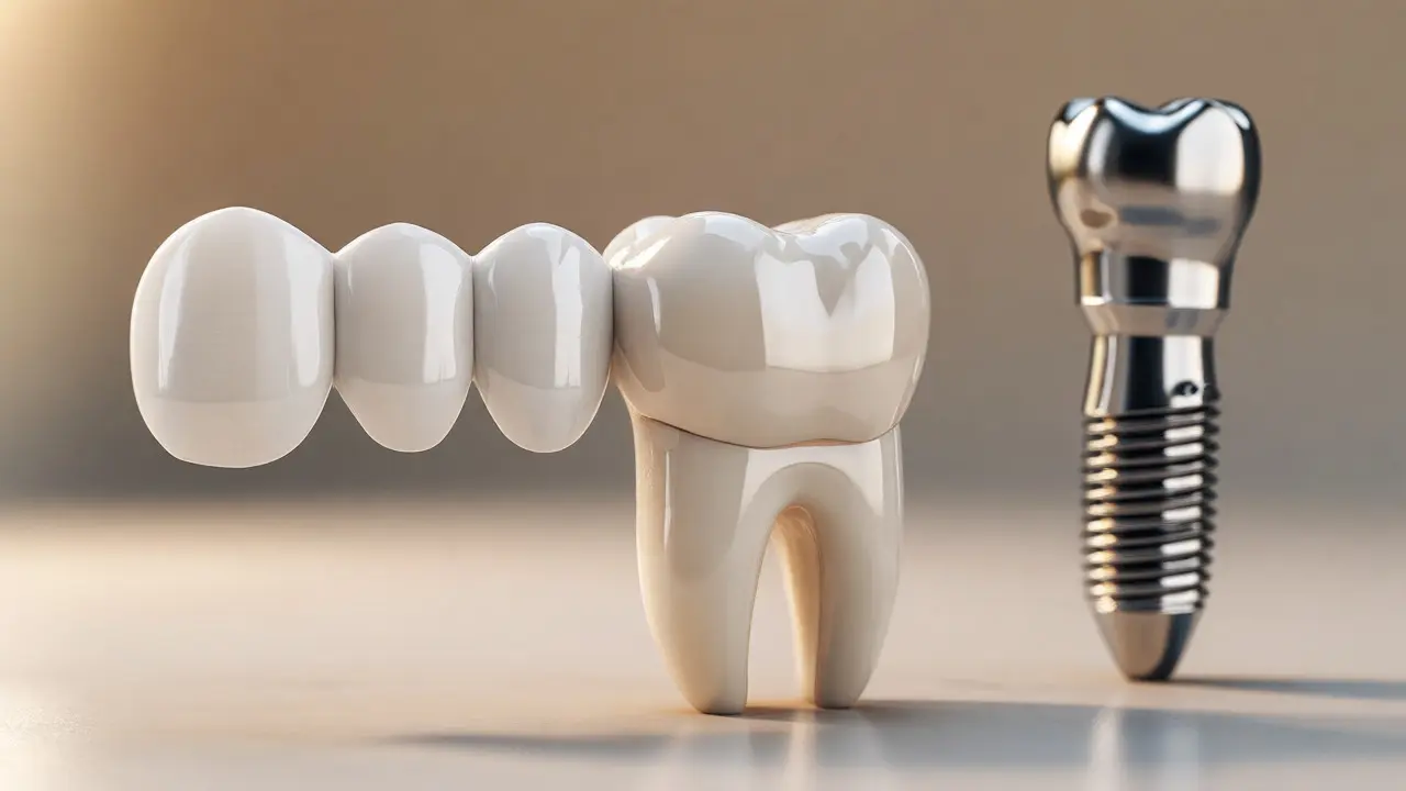 Porovnání metod ošetření: od faset po zubní implantát pro vážná poškození.